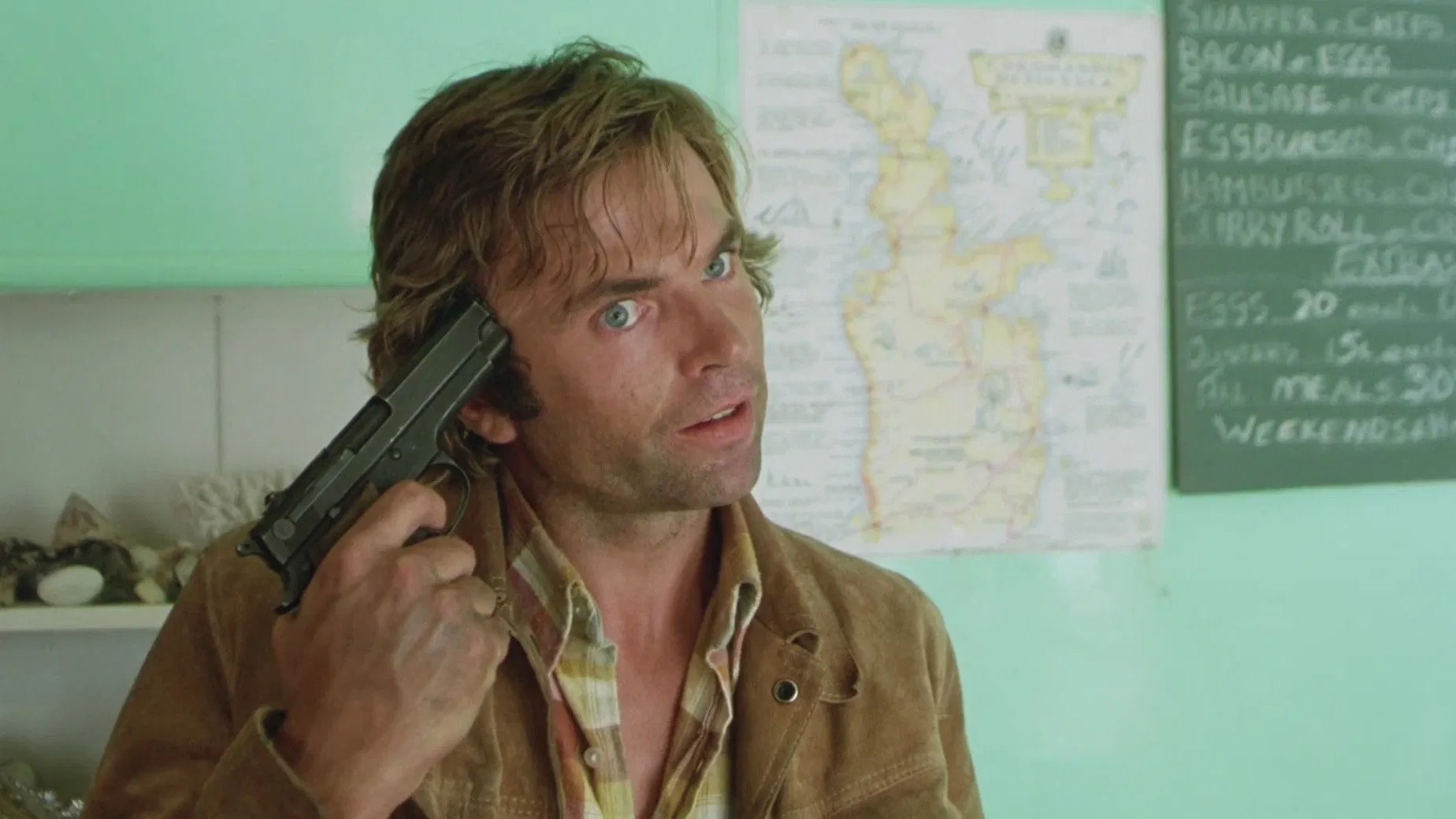 Scene from Sleeping Dogs (1977), illustrating the list on Golden Age 1977 to 1999
